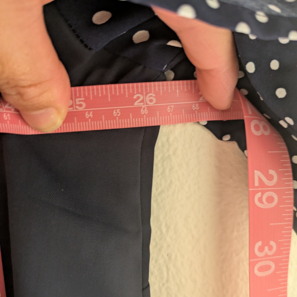 BloomChic Navy and White Polka Dot Sleeve Blouse - Picture 9 of 12